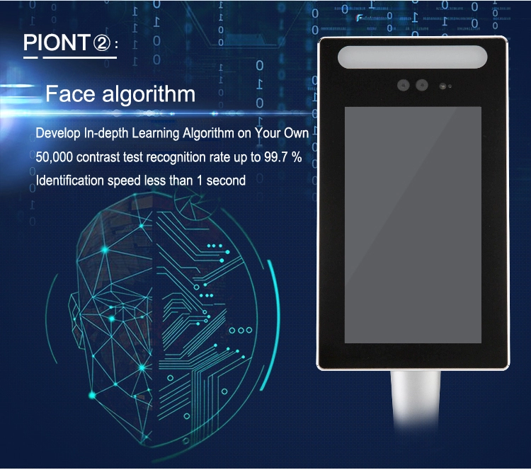 8 Inches 30000 Capacity Intercom System Facial Recognition Access Control With Touch Screen and Free SDK